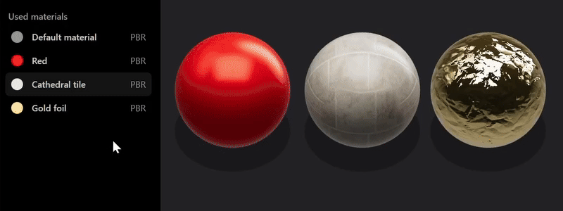 Drag And Drop Materials From Assets Menu